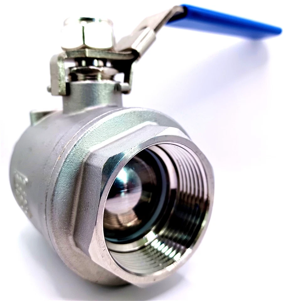 1-1/2" Full Port Ball Valve 304 Stainless Steel 2P FNPT 1000 WOG- LOCKING HANDLE - Image 3 of 4