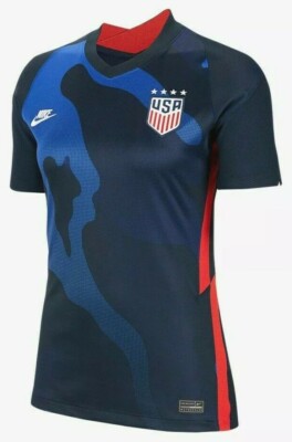 Nike Womens USA '20 '21 Away Navy Blue Camo Soccer Jersey All