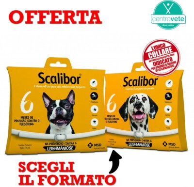 SCALIBOR 48 65 Cm ⇢ COLLARE Antiparassitario CANI Shampoo