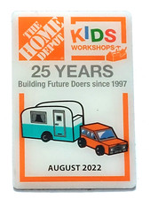 The Home Depot Kids Workshop August 2022 71159 25 Years Lapel Pin