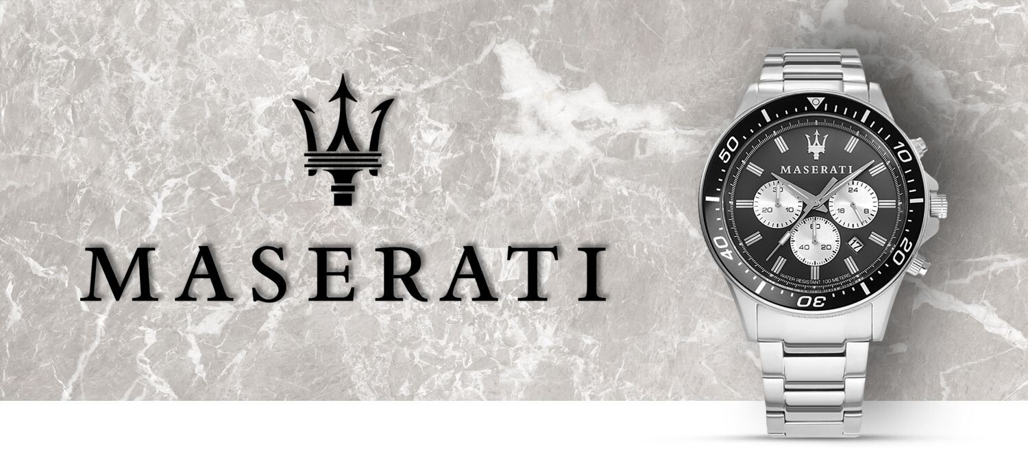 Montre Maserati homme avec chronographe et dateur noir en acier