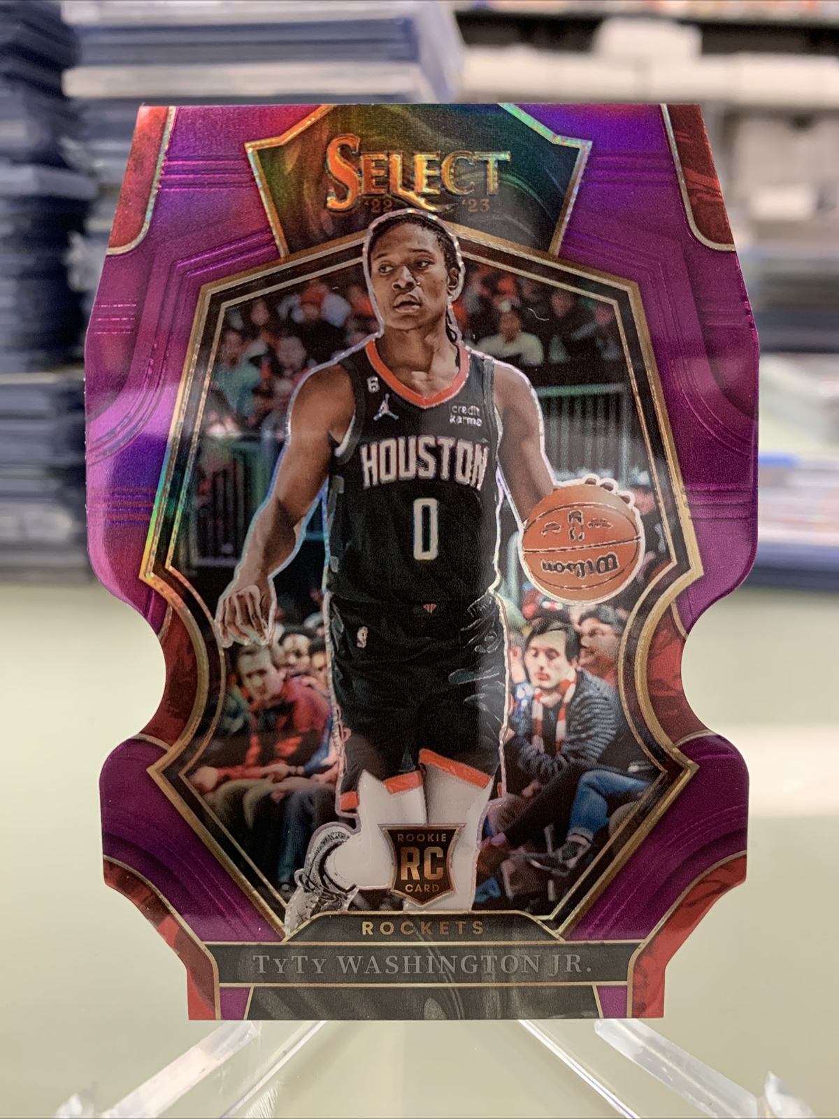 2022 Select Premier Level Purple Prizm Die-Cut /99 TyTy Washington Jr Rookie RC