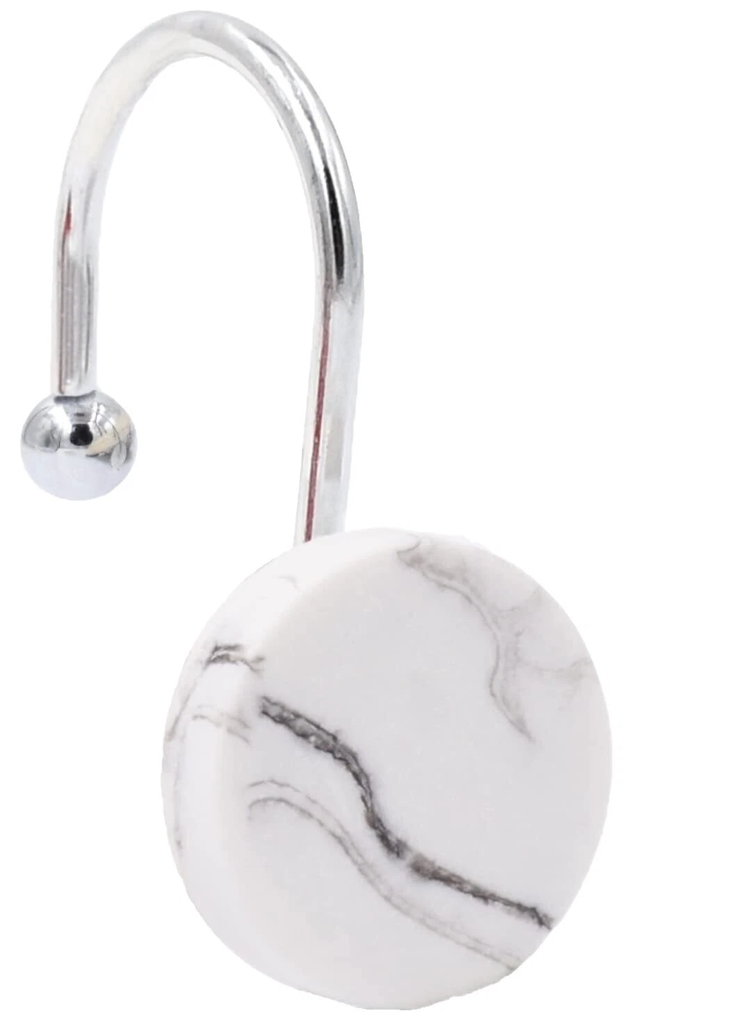 Acrylic White Shower Curtain Hooks