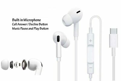 Type C USB-C Earphones Headphones with Microphone For Huawei P20