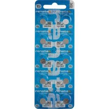 10 x Renata Swiss 362 Watch Batteries, 0 MERCURY equivalent SR721SW