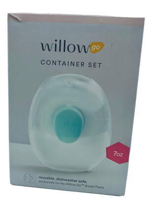 WILLOW GO 7 oz Reusable Breast Milk Container Set for The Willow Go Breast Pump