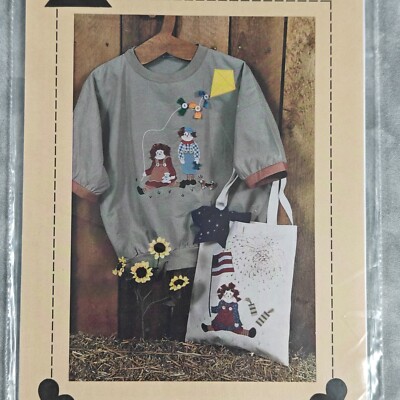   Bear Thread Designs Rag Twins #128 Applique Pattern 1993  