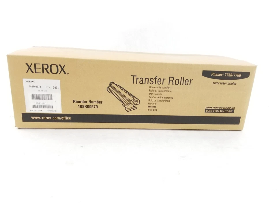 XEROX 108R00579 Transfer Roller Phaser 7750 7760 Color NEW Genuine Sealed in Box - Image 2 of 4