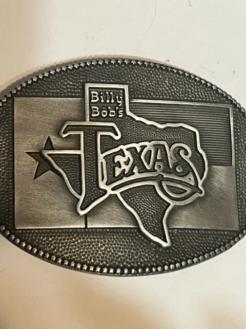 Billy Bob's Pewter Belt Buckle Non Tarnish Very Sturdy