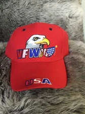 VFW Eagle & Flag Red Strapback Hat Cap