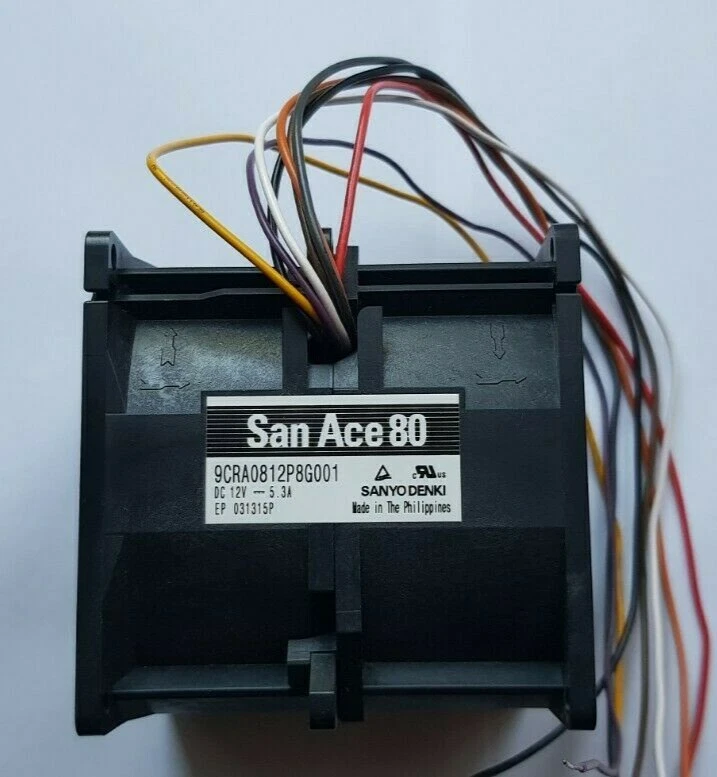 Sanyo denki SanAce 80 fan 80x80x80mm 12VDC 9CRA0812P8G001 - Image 4 of 4