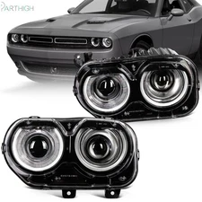 Fits 2015-2022 Dodge Challenger Projector Headlights Assembly Left+Right
