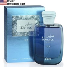 Rasasi Hawas Ice for Men Eau de Parfum Spray 3.4 Oz/100 ml -BRAND NEW SEALED B0X