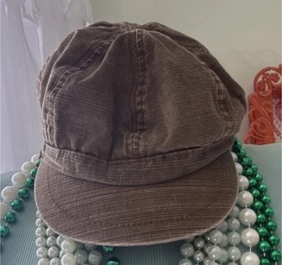 Brown Solid Newsboy Cap Hat Size S/M Unisex Adults Casual Everyday Wear