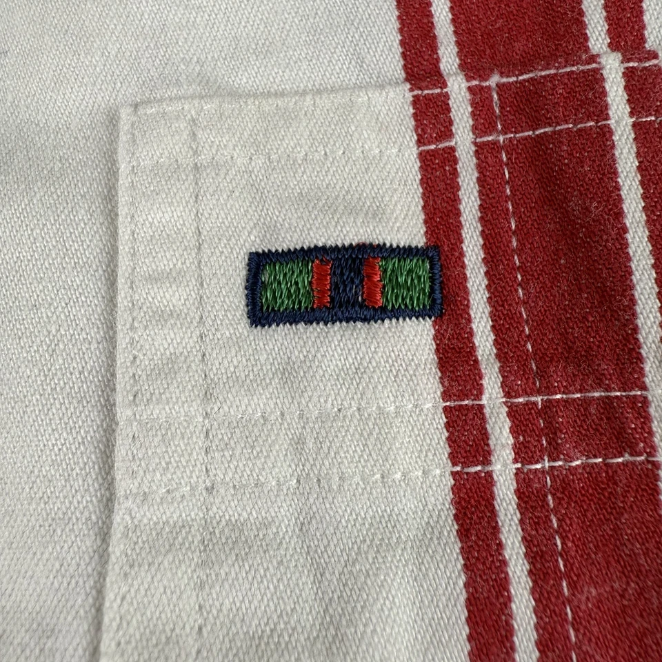 Camisa Vintage Colores por Alexander Julian Para Hombre XL Rojo Azul Rayas Abotonada Foto 2 de 4