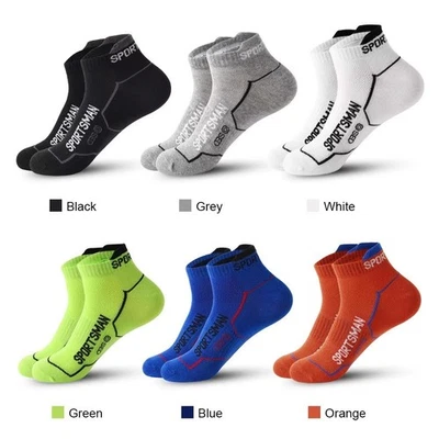 6 Pairs Men's Sports Socks – Breathable Mesh, Sweat-Absorbent, Anti-Odour, Short