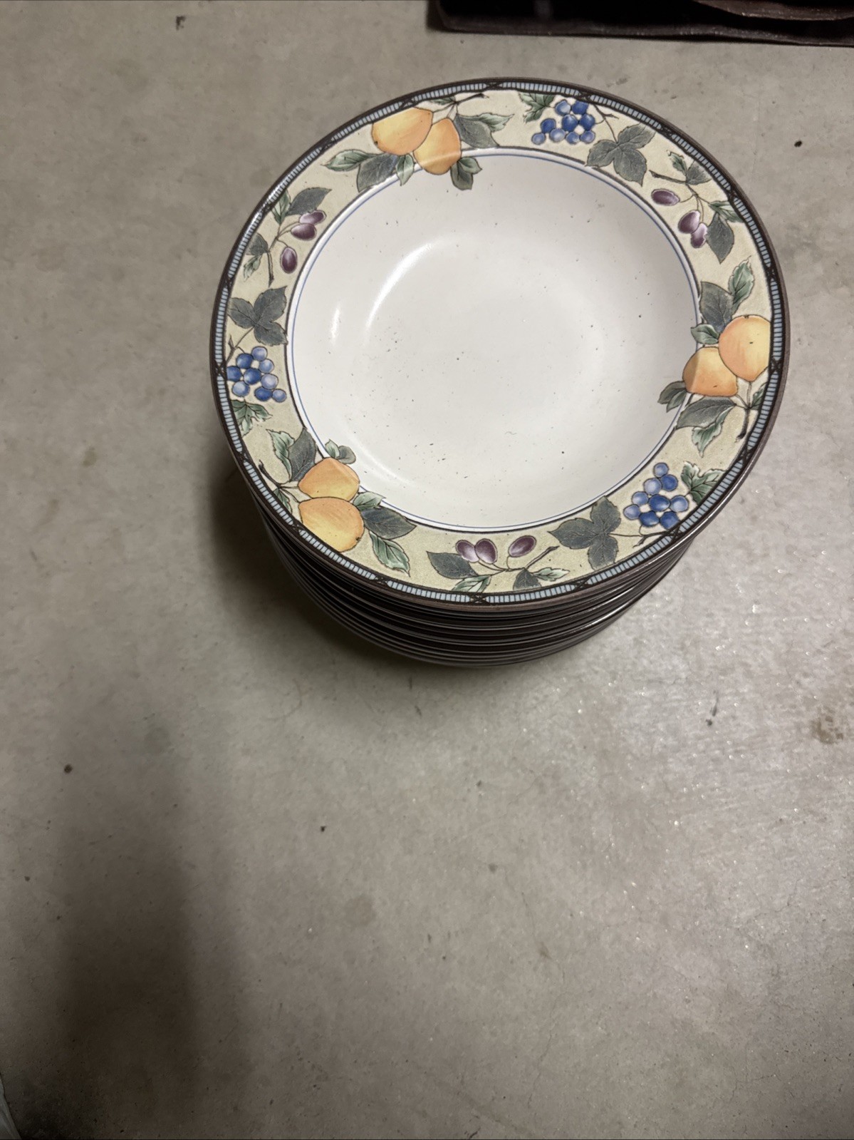 Of 4 Wide Rim Soup Bowls.  9 1/4"