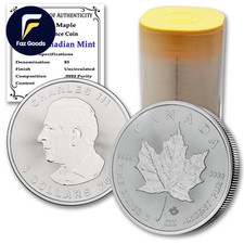 2025 - Lot of (10) 1 Oz Canadian Maple Leaf Silver Coins Brilliant Uncirculated