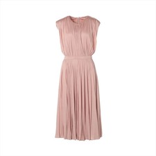 Valentino Silk Sleeveless Dress 40S Ladies' Pink LV0VAAA52UU Pleats
