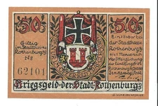 Emergency money Rothenburg O. T. - City of Rothenburg O. T. -50 Pf. - 1918 - Traffic Issue