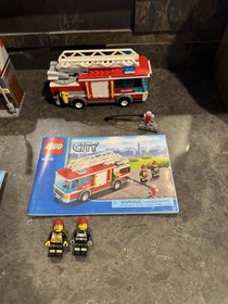 LEGO City Fire Set 60002 60003 60108  Truck Helicopter Complete w Instructions +