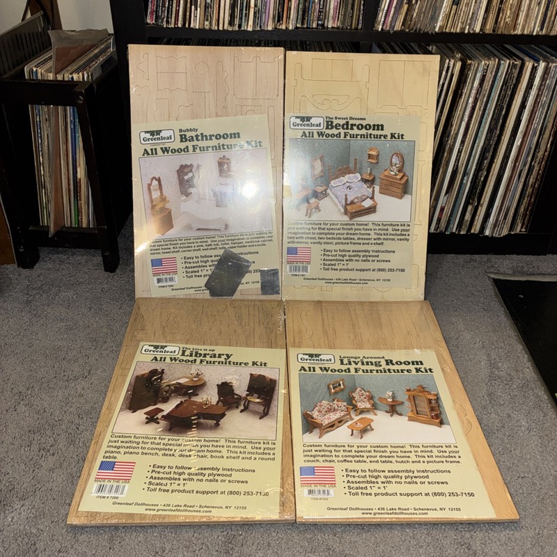 Lot of 4 Greenleaf  Furniture Sets Bedroom Library Bathroom & Living Room NEW 