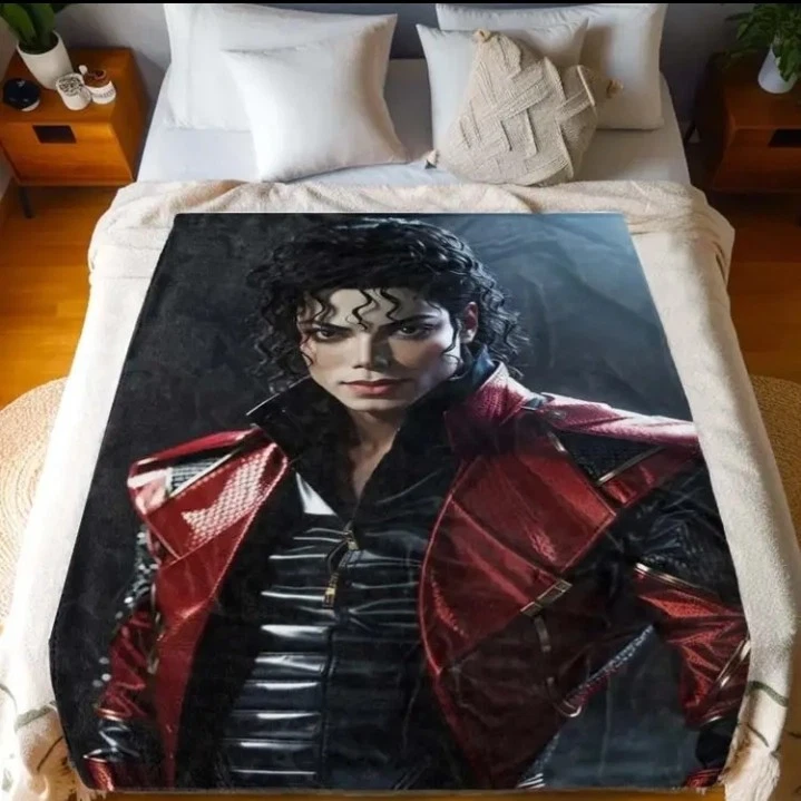 Michael Jackson Iconic Retro Print Fleece Blanket