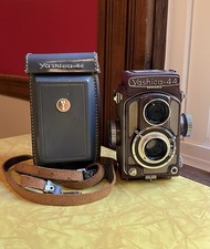 Rare Yashica 44A Purple TLR Film Camera with 60mm f3.5 Lenses  Yashica 44 Case