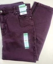 NEW Terra  Sky Women's Plus Size 18W Skinny High Rise Jeans Darkest Plum