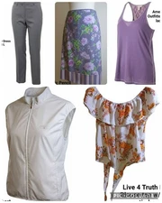 BRAND NEW/ USED MISC LOTS OF 5 WOMEN'S SIZE LARGE CLOTHING