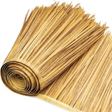 Berlune 16.5ft x 20in Thatch Roofing Mexican Tiki Hut Grass Skirting Roof... 