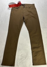 New With Tags Jachs Men  s 5 Pocket Stretch Pant Brown 34 X 34