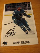 Adam Raska -Czechia  - San Jose Sharks  -  SIGNED PHOTO - de