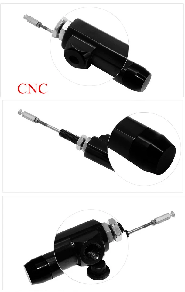 Bomba de varilla de cilindro maestro de embrague de freno hidráulico negro para motocicleta pistón de 12,7 mm Foto 3 de 4