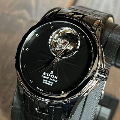 Excellent Condition EDOX Grand Ocean Automatic Ladies Black