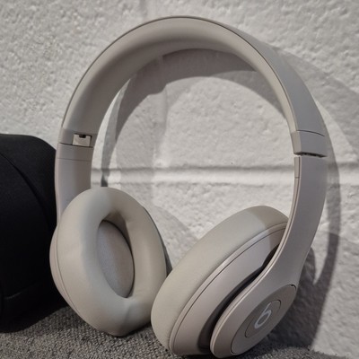 Beats Studio Pro Wireless Bluetooth On-Ear Headphones Beige w/ Carry Case