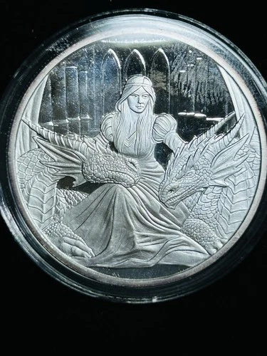 Anonymous Mint Anne Stokes Dragons Fierce Loyalty 1 oz .999 Silver Proof COA