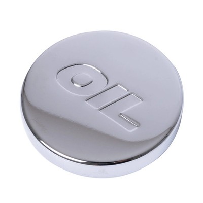 RPC Engine Oil Filler Cap R9787; Push-in Oil Cap Chrome, OIL logo Steel/Rubber