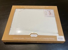 Mud Pie "My First Holiday" Blanket Set   Baby Photo Milestone Muslin Blanket-New