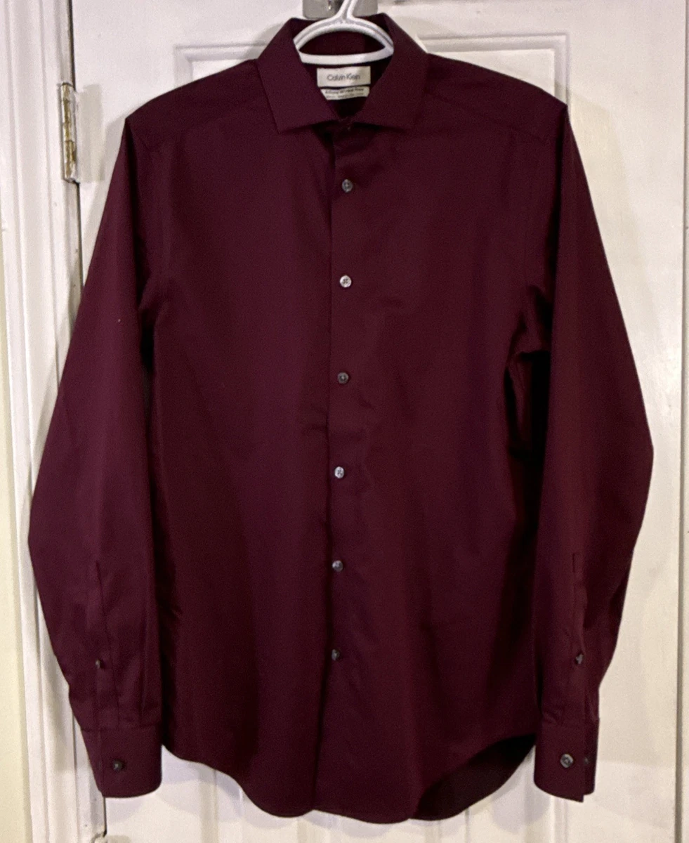 calvin klein burgundy slim fit dress shirt Red Solid Shirts for Men for sale SIZE:S - Pre Order higher priced but lower Country Wedding dress ViX Women's Lavi Long