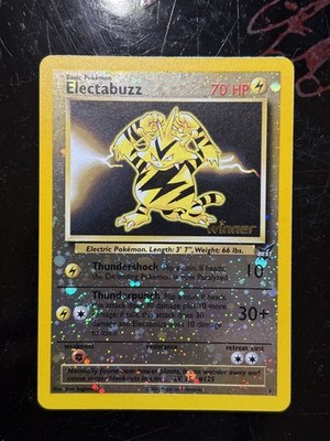 Electabuzz #1 WINNER Best of Game League Promo Reverse Holo  2002 EX/LP
