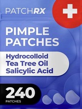 PatchRx Pimple Patches for Face 240 Patches , Hydrocolloid Acne w/ Tea Tree Oil