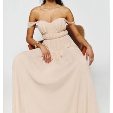 Reformation Jayde Dress Size 4 Prosecco Cream NWT Bridesmaid Maxi NEW