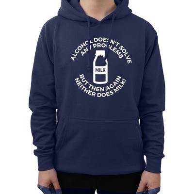 Lustiger Alkohol löst keine Probleme Trinken Betrunken Trinken Alkoholiker Hoodie
