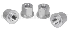 3/8" X 26T ADAPTER axle nut set to fit 14mm drop outs  (SET OF 4) SILVER