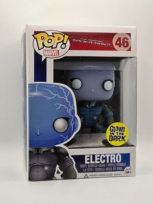 Funko PoP! MARVEL Electro 46 GITD Glow Amazing SpiderMan 2 Vaulted ''Good'' Box