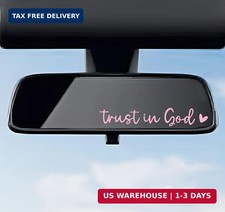 DXNQ 2 PCS Trust in God Rearview Mirror Decals, Automotive Vinyl Rear View Mirro
