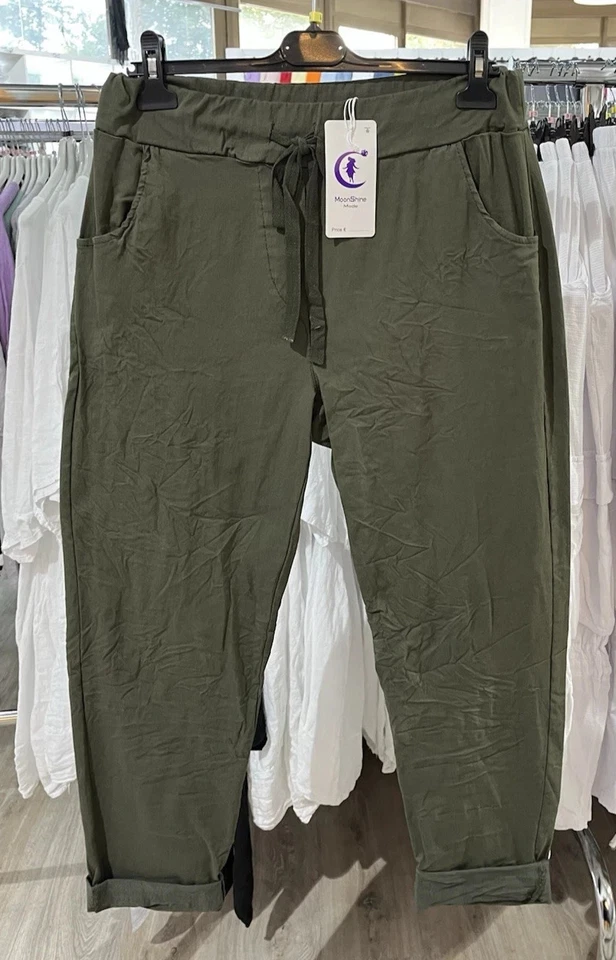 Moonshine Fashion Stretch Hose Jogpants Freizeit 44 46 48 50 52 Übergrösse Neu - Bild 4 von 4