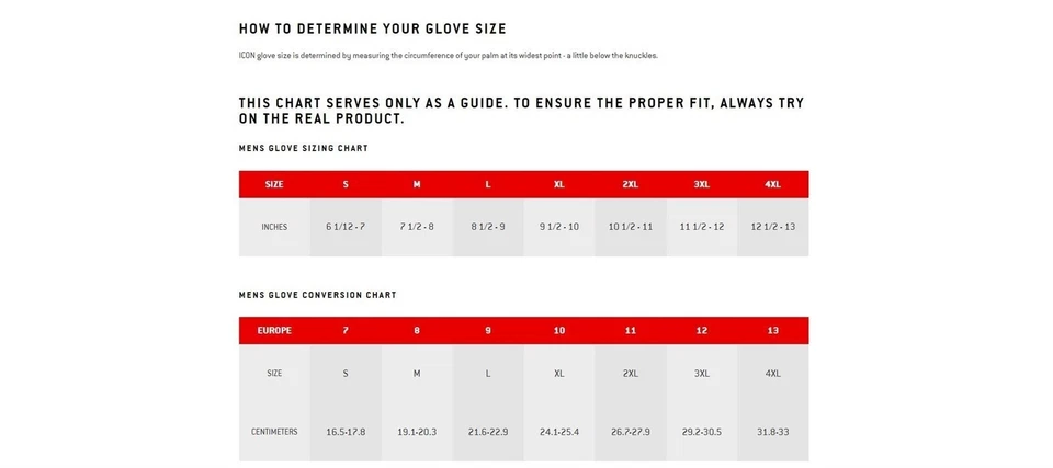 Guantes cortos de cuero Icon Hypersport - para hombre talla 3XL rojo 3301-3550 Foto 3 de 3