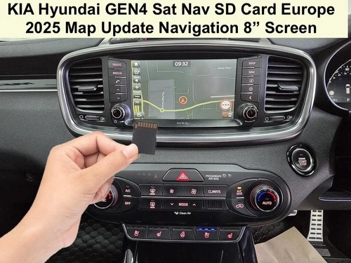 KIA Hyundai GEN4 Sat Nav Card Europe 2025 Map Update Navigation 8” Screen